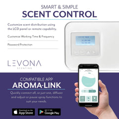 Levona Scent Lavanda 2000 control panel, intuitive setup and monitoring.
