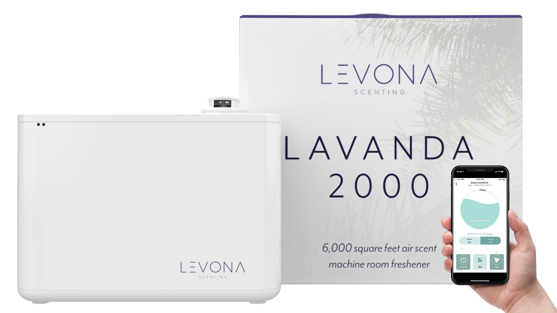 Levona Scent Lavanda 2000 front view, large-space diffuser for homes and offices.
