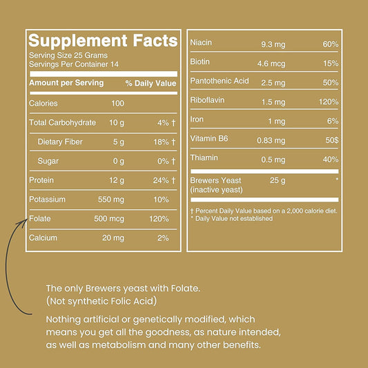 Close-up of Lewis Labs Brewer's Yeast Flakes for savory flavor addition