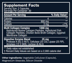 Lewis Labs Enhanced Collagen Pills pack label shows grass-fed collagen sources and quality assurance