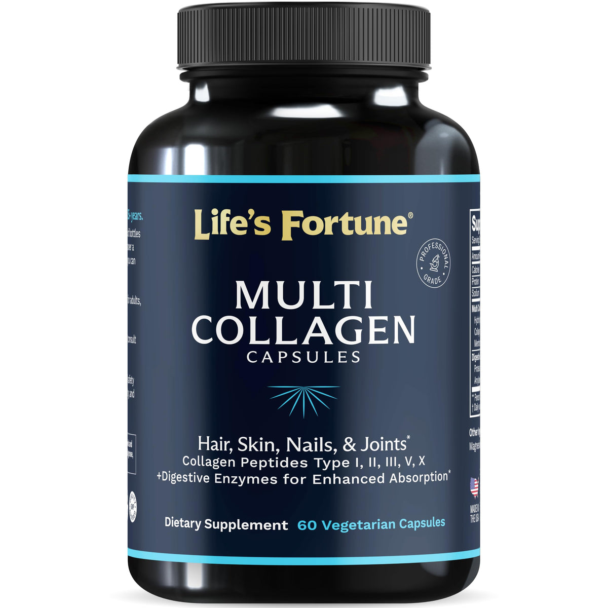 Lewis Labs Multi Collagen Powder tub front view for unflavored daily mixing