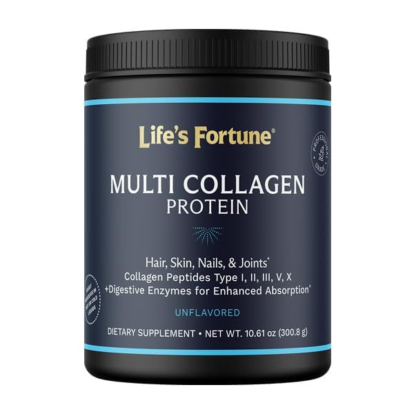 Lewis Labs Multi Collagen bottle close-up highlighting skin, hair, and joint support.