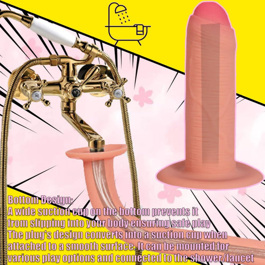 Lewosu anal douche with shower attachment for easy intimate cleansing.