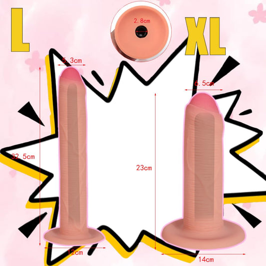 Lewosu silicone realistic dildo offers a soft, skin-friendly feel for comfortable sessions.