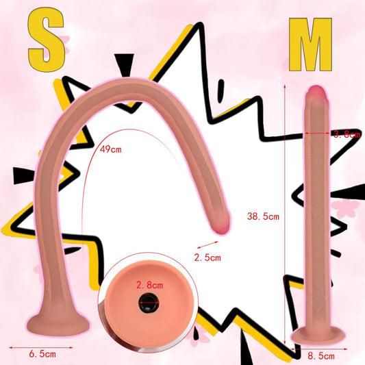 Lewosu two-in-one dildo-douche for convenient anal and vaginal use.