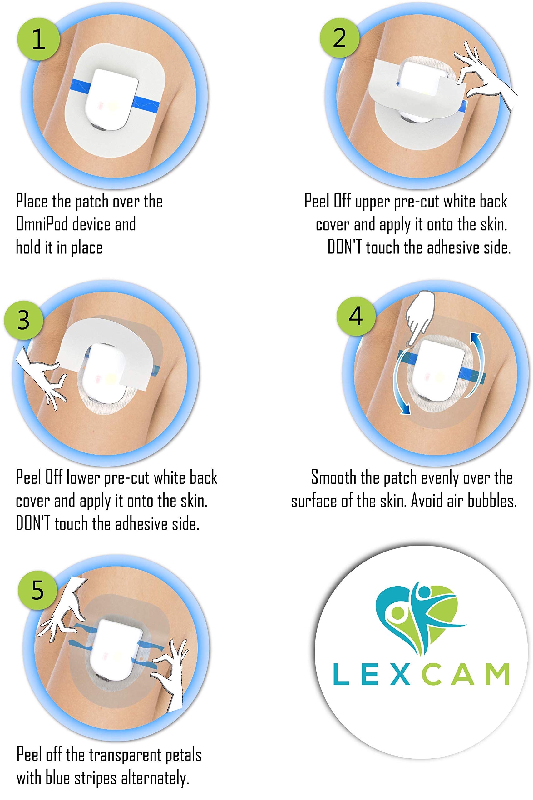 Lexcam Omnipod5 patch maintains secure fit during workouts and outdoor activities.