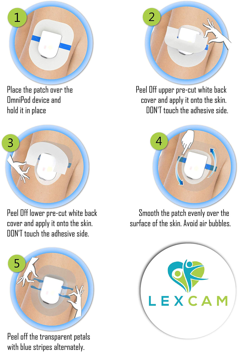 Lexcam Omnipod5 patch maintains secure fit during workouts and outdoor activities.