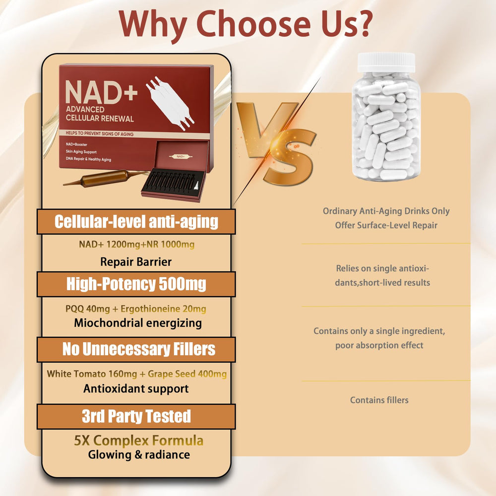Lexenic NAD+Advanced glass cup ready for a clean energy sip