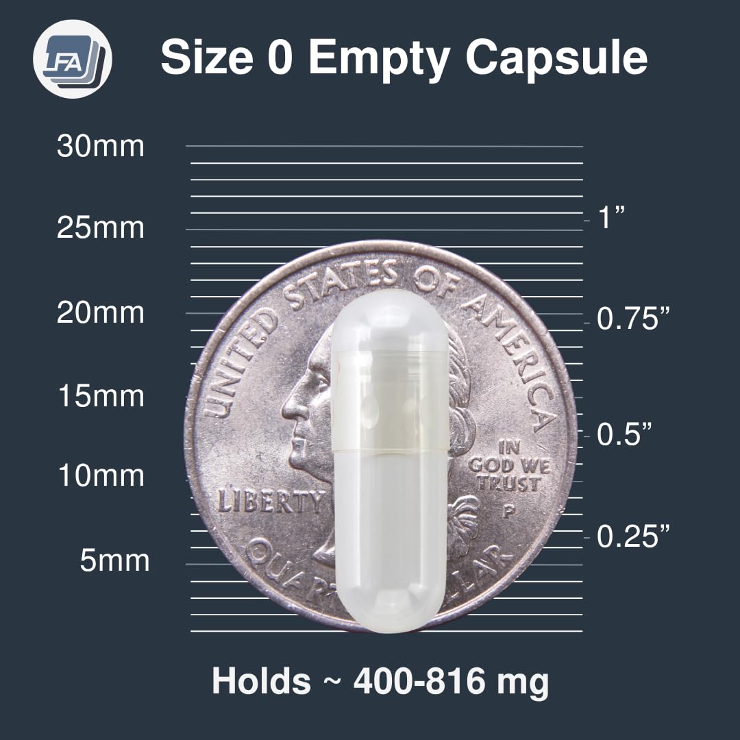 LFA size 0 capsules beside a capsule filling machine for efficient use