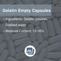 LFA custom blending possible with empty capsules for personal nutraceuticals.