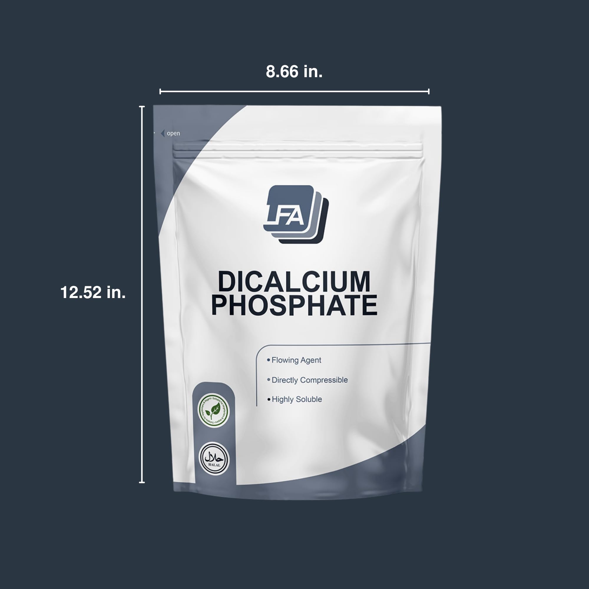 LFA DCPD powder used in dental care products for enamel polishing.