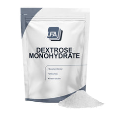 LFA Dextrose Monohydrate powder bottle ready for post-workout energy replenishment.