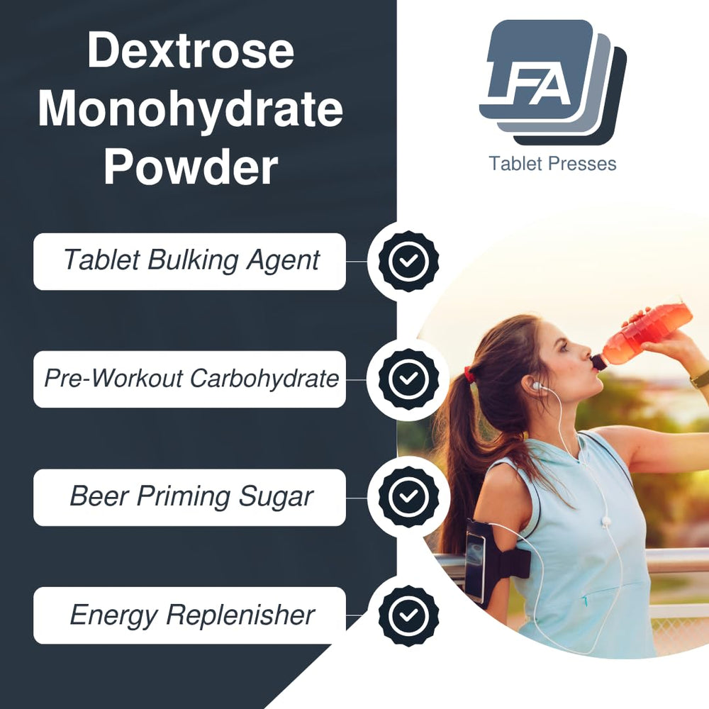 LFA Dextrose Powder acts as tablet and capsule bulking agent for compression.