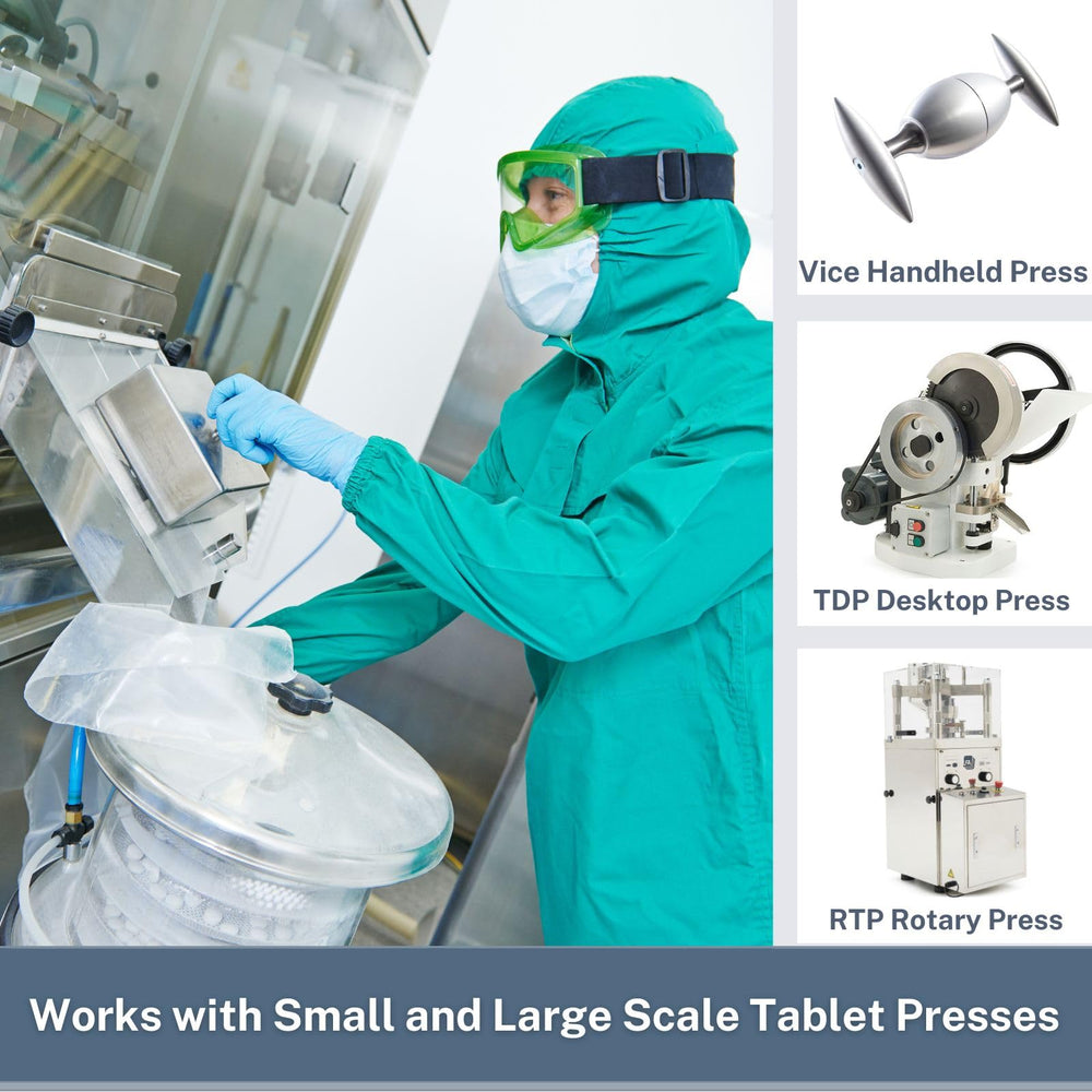 LFA Firmapress powder binder texture shows flowability for processing.