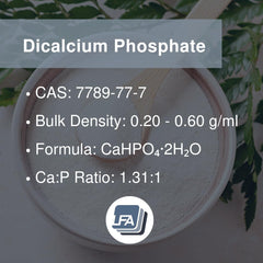 LFA Tablet Presses DCPD powder packaged for food, feed, and supplements