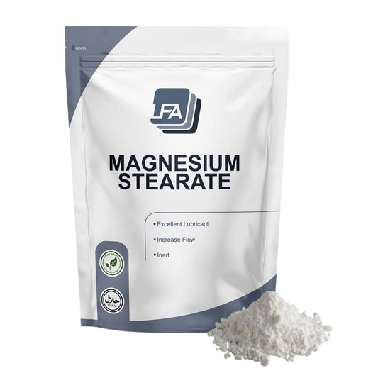 LFA Tablet Presses magnesium stearate powder container for clean handling and storage