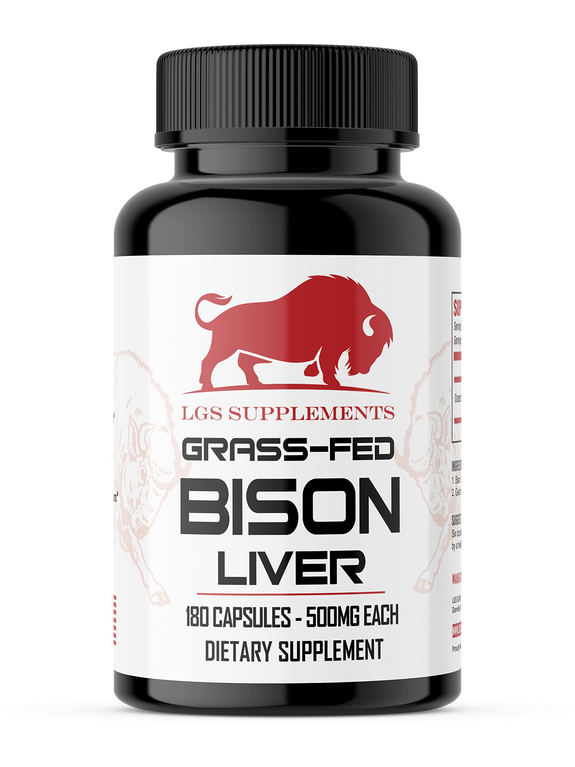 LGS Supplements Grass-Fed Bison Liver Capsules provide natural energy support.