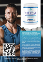 Bioperine-enhanced Creatine Monohydrate for faster absorption