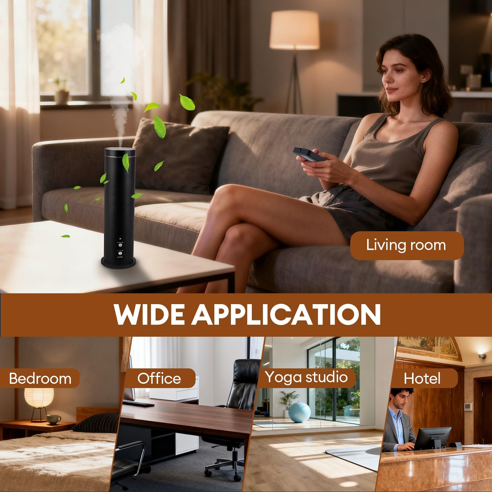 LIARTY diffuser with two essential oils included in the starter kit.