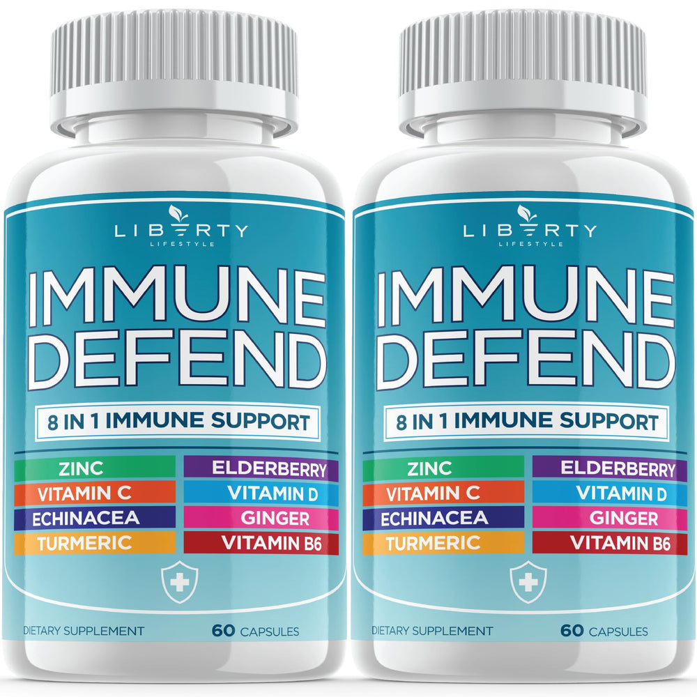 Liberty Lifestyle 8in1 immune bottle for daily support.