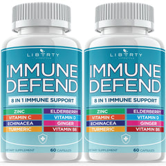 Liberty Lifestyle 8in1 immune bottle for daily support.