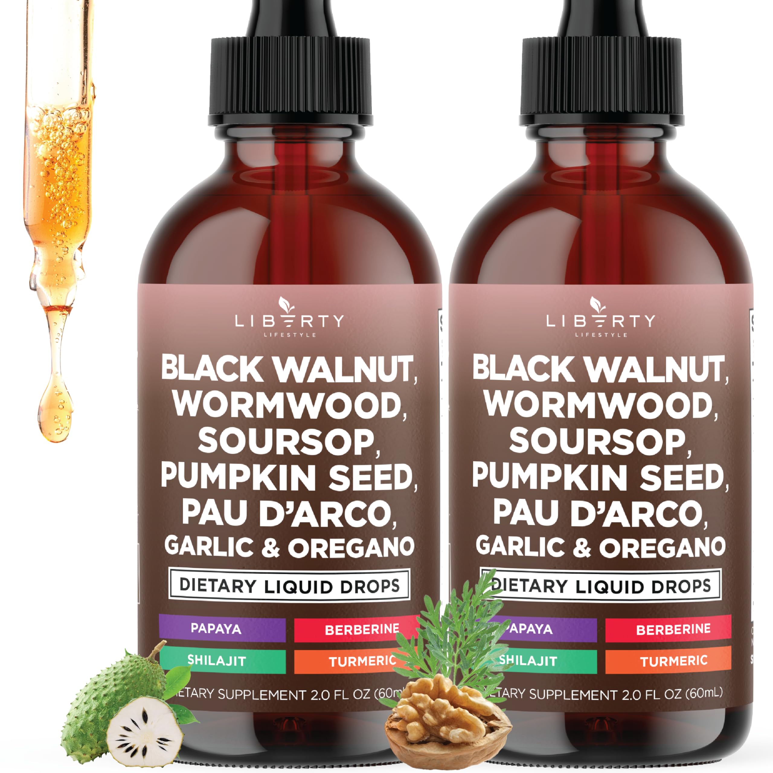 Liberty Lifestyle Defend Wormwood bottle front showing tincture for daily wellness