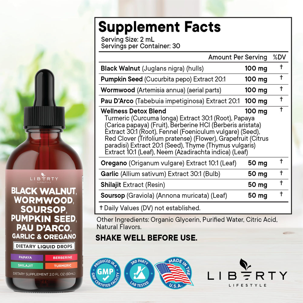 Defend Wormwood label close-up highlighting herbal ingredients and USA-made quality
