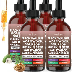 Liberty Lifestyle Defend wormwood bottle pour enables precise daily dosing.