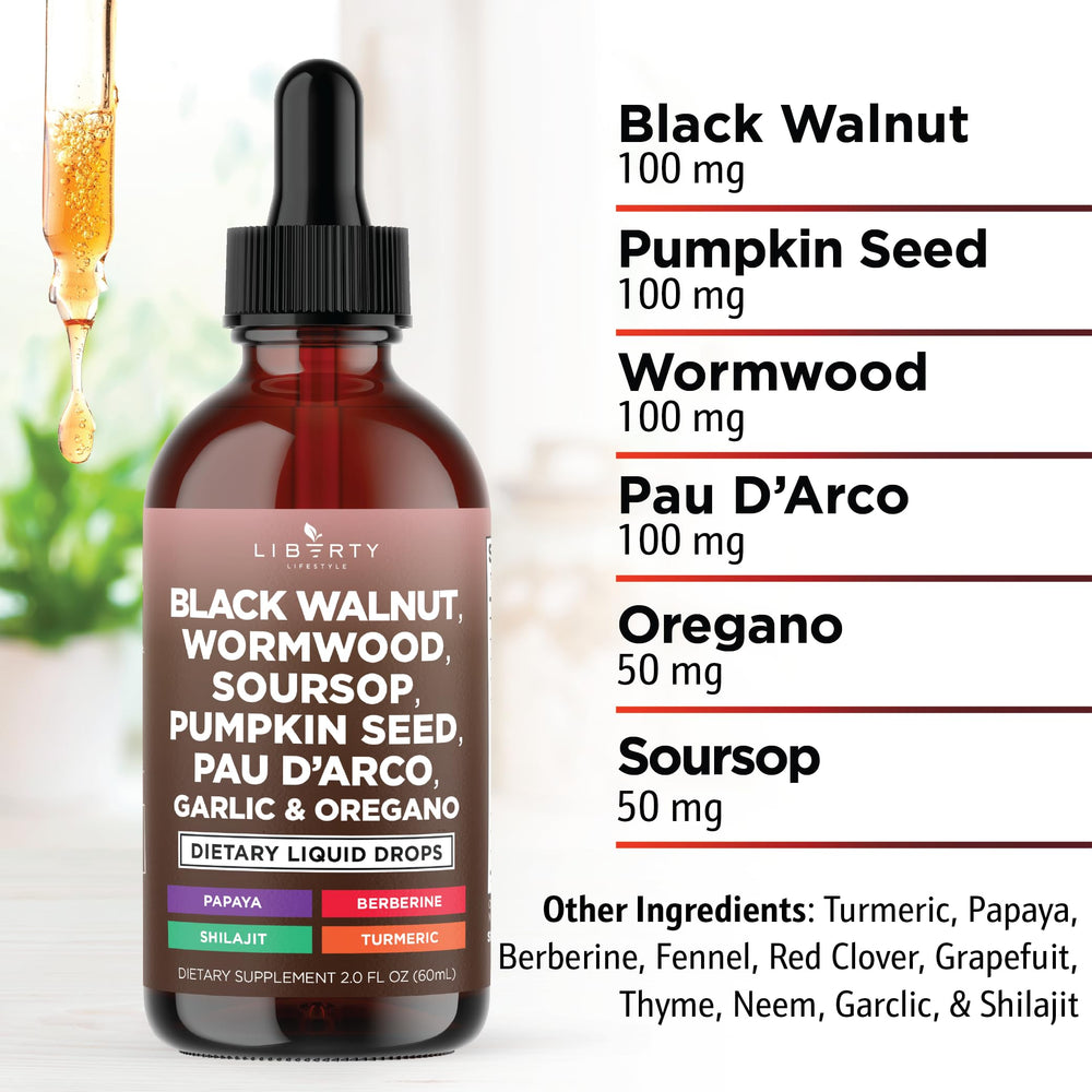 Defend Wormwood drops being poured for convenient dosing
