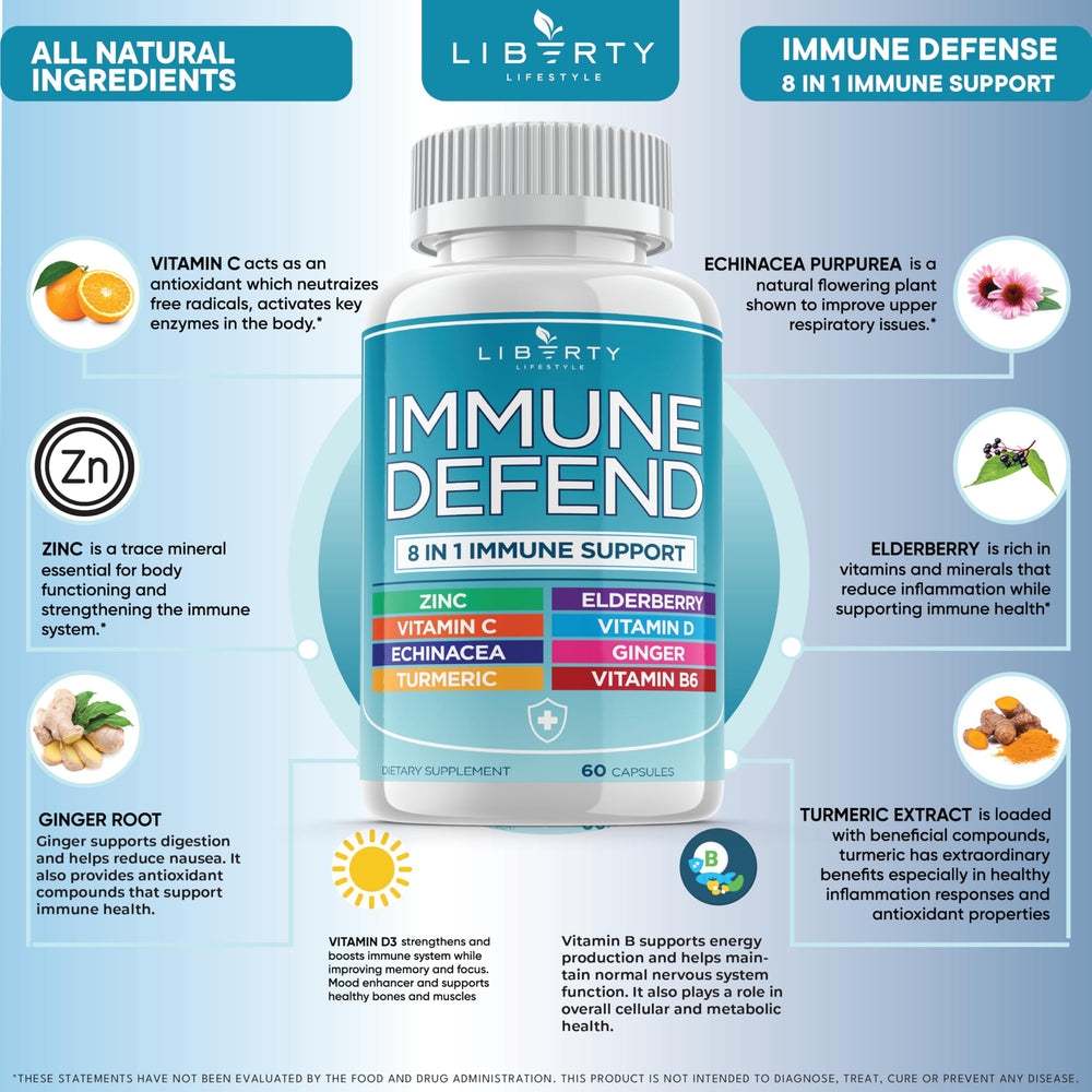 Elderberry capsules by Liberty Lifestyle offering natural daily vitality.