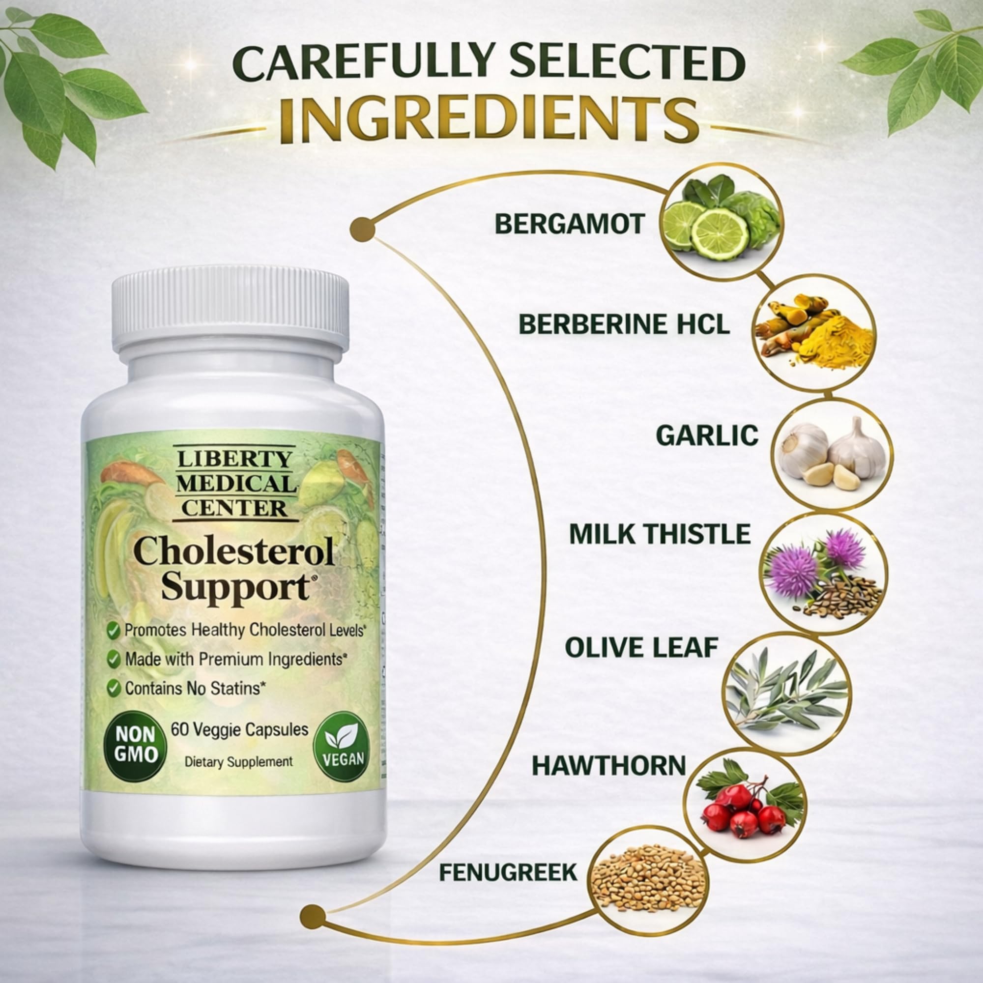 Liberty Medical Center LDL capsules daily dose demonstrating convenient heart and liver wellness