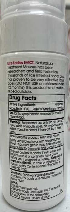 Lice Ladies Evict mousse being applied to a child’s hair for even coverage.
