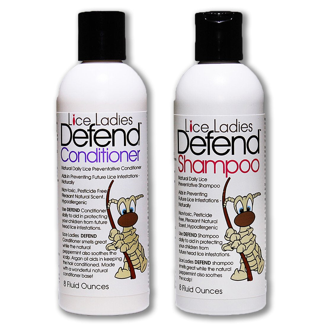 Lice Ladies Kids Shampoo bottle front shows natural, non-toxic daily prevention.