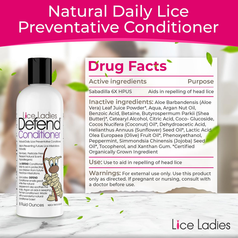 Lice Ladies Packaging box emphasizes natural, non-toxic family protection.