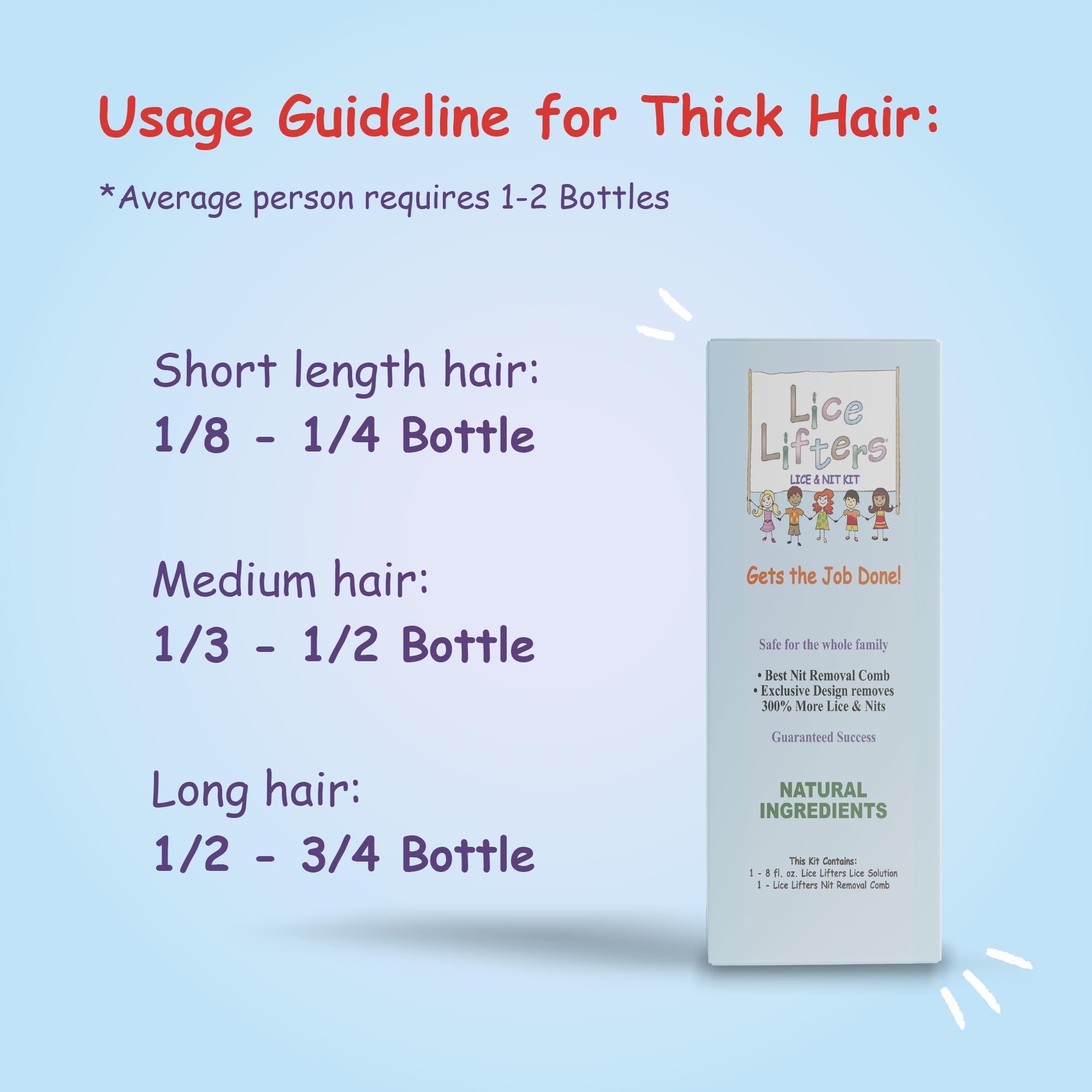 Lice Lifters kit used by a family at home.