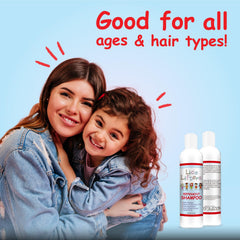 Lice Lifters prevention shampoo label highlights peppermint freshness and product info.
