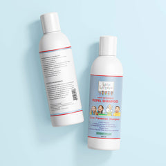 Lice Lifters prevention shampoo pour demonstrating easy daily use and scalp care.