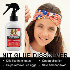 Lice Sisters application spray on-area demonstrates quick, on-contact action against lice.