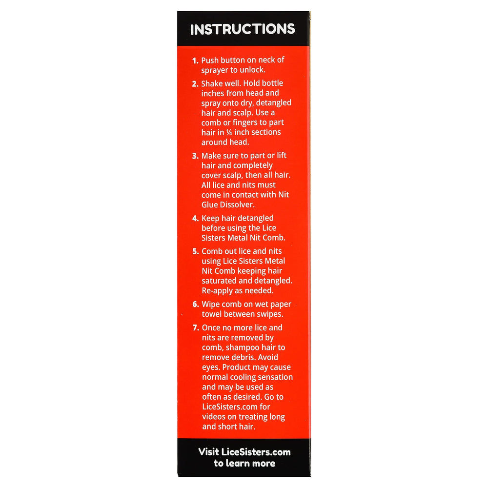 Lice Sisters first-use-guide panel suggests easy setup and safety lock.
