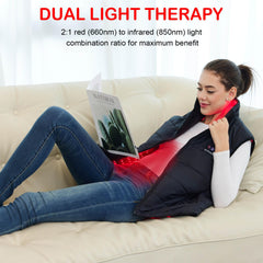 Licinwing red light therapy vest lower back area delivers focused comfort.