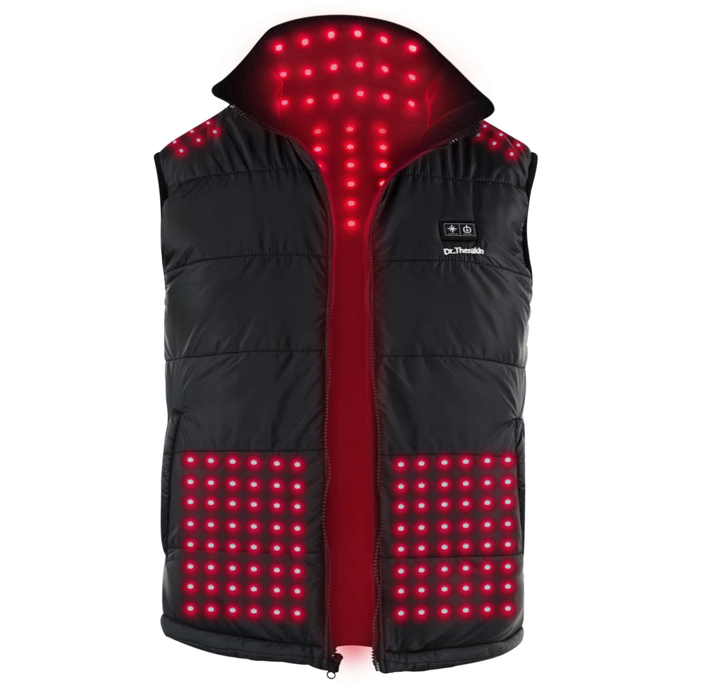 Licinwing red light therapy vest targets neck and shoulders for soothing tension relief.