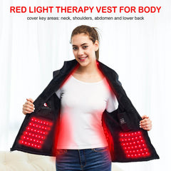Licinwing red light vest neck and shoulder coverage supports upper body comfort