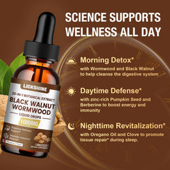 Lickshine liposomal absorption graphic illustrating fast absorption benefits.