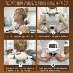 LIDEEYA massager on neck area demonstration for tension relief.