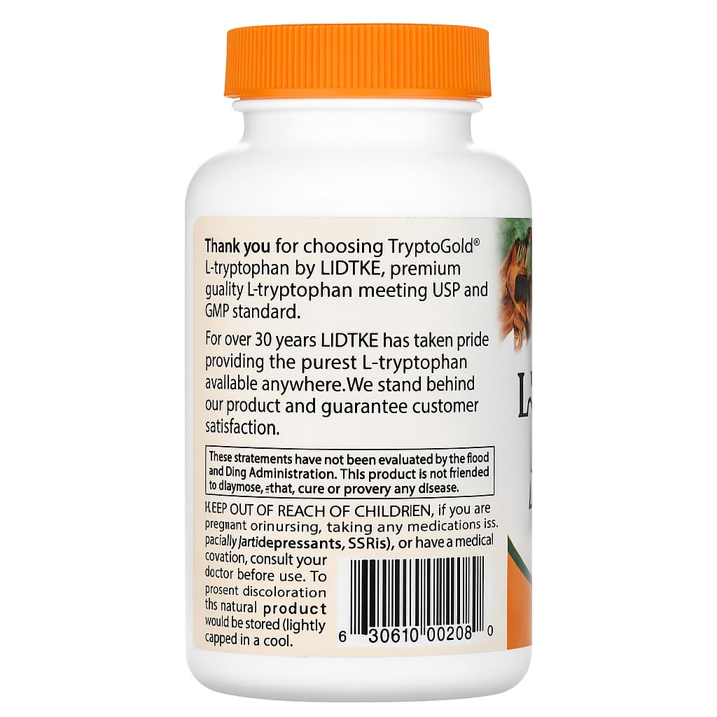 Close-up of Lidtke L-Tryptophan capsules highlighting calm focus and appetite cues