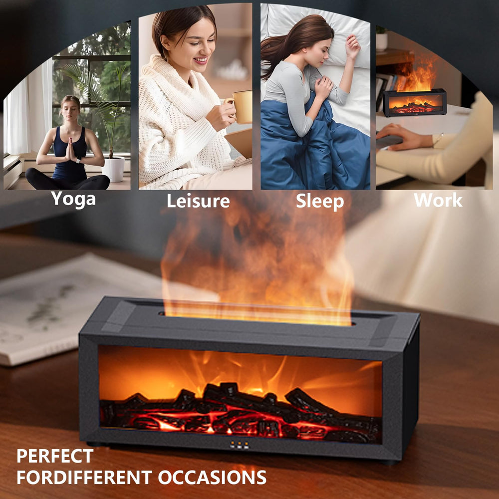Liexopr Fire Place Aroma Diffuser operates quietly for peaceful spaces.