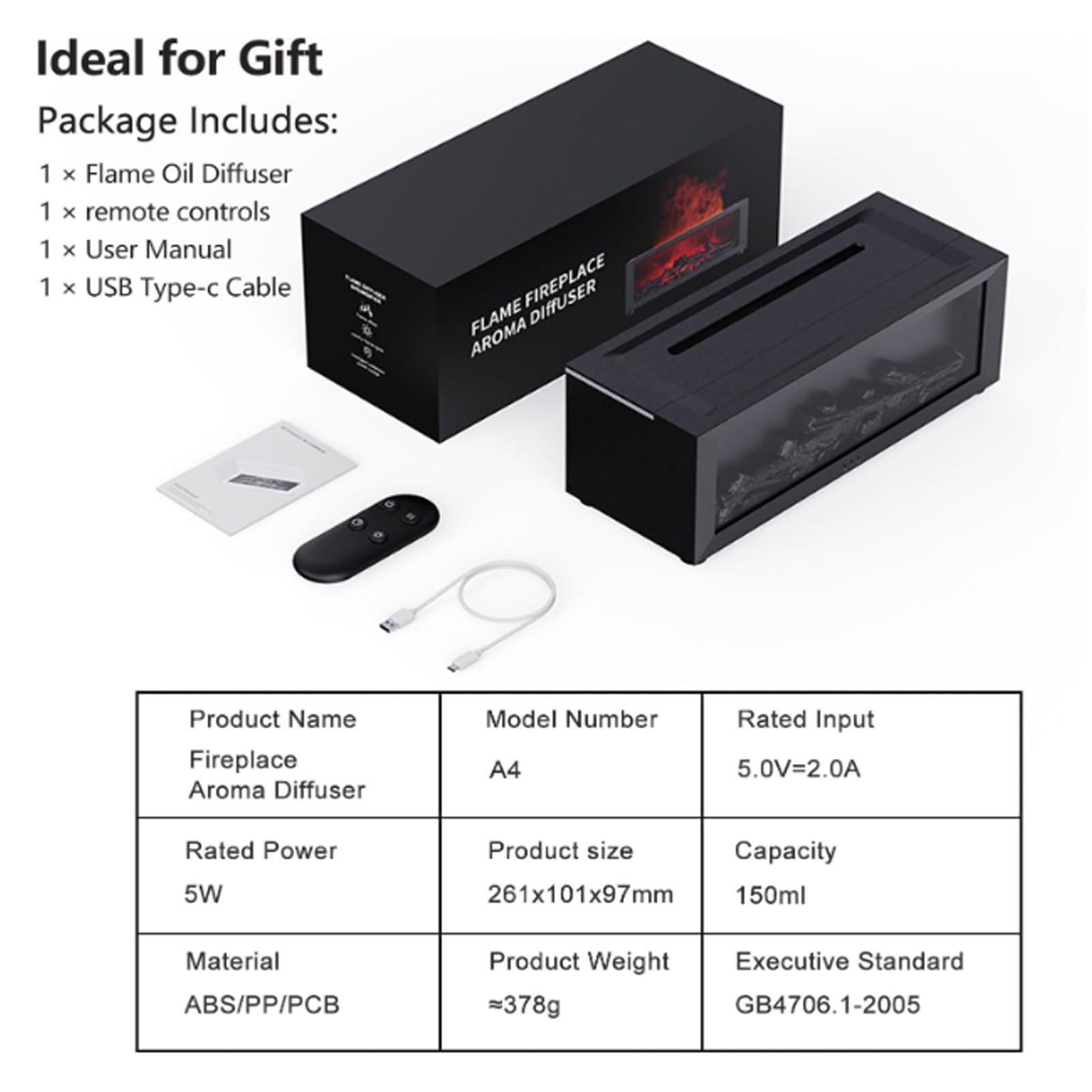 Liexopr Fire Place Aroma Diffuser is suitable for bedrooms, offices, and living rooms.
