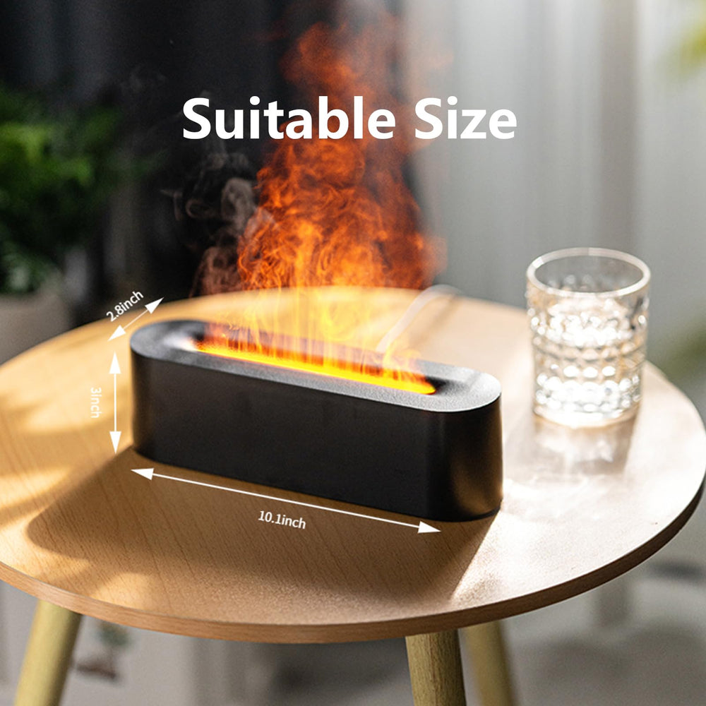 Liexopr fireplace diffuser flame light enhances realistic fire ambiance for relaxing evenings.