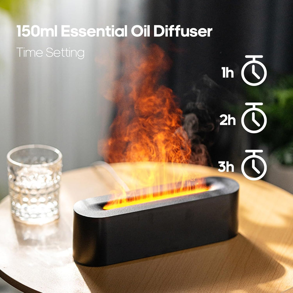Liexopr fireplace diffuser ultrasonic mist delivers quiet humidity and scent throughout your room.