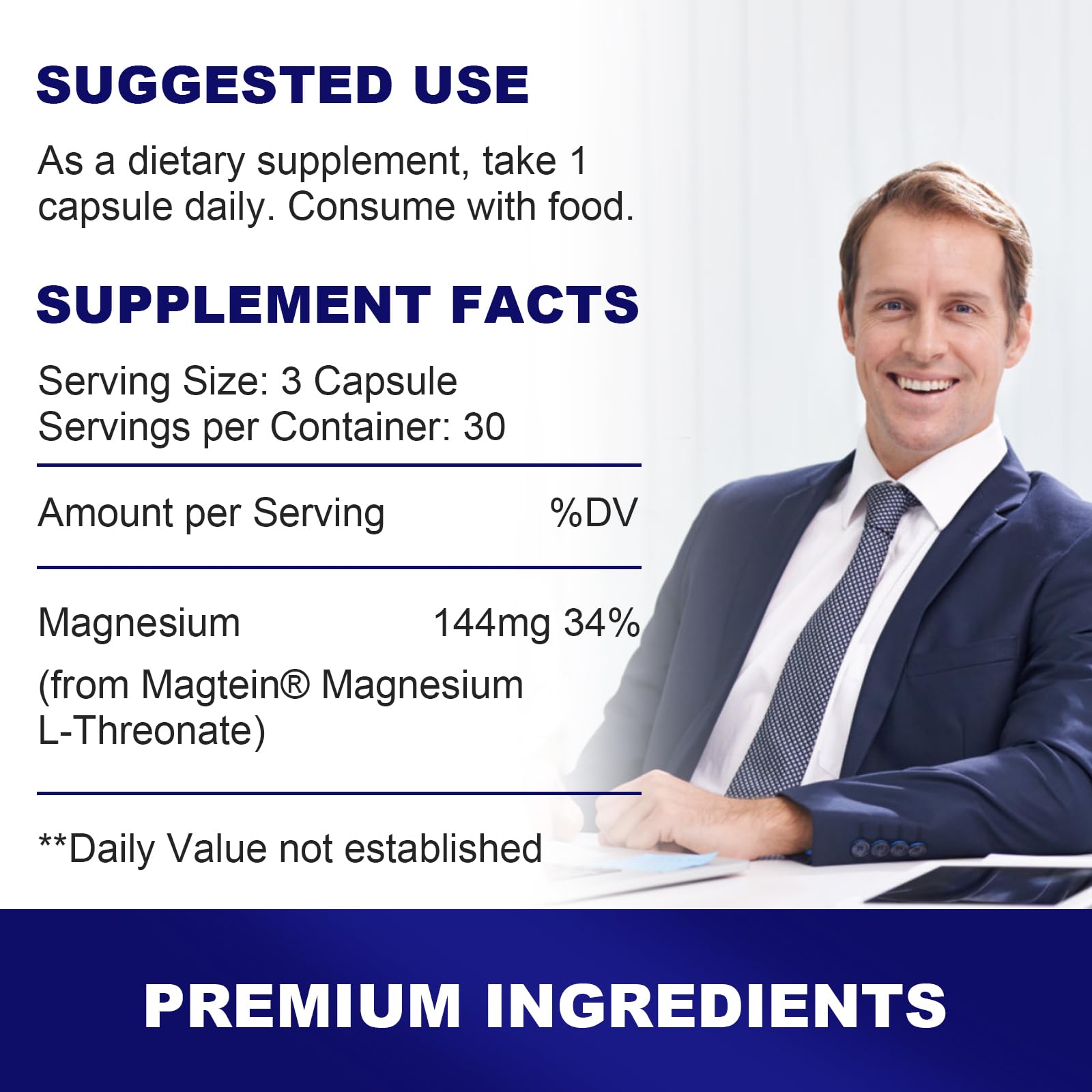 Life Capx Magtein bottle open, easy-to-pour capsule packaging.